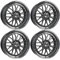 4x MB Design Felgen LV1 7.5Jx18 ET45 5x114,3 Glanzgrau poliert kompatibel mit Hyundai i30 i40 Ioniq ix20 ix35 Kona E Kona Veloster