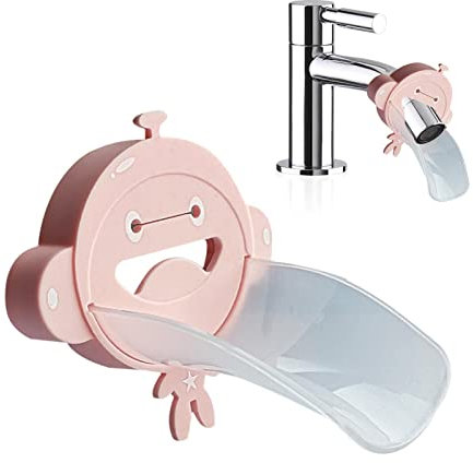 EUBEISAQI Extensor de Fregadero para niños pequeños, Extensor de bañera para niños, Mango de Animales de Dibujos Animados para niños pequeños y niños, Extensor de Grifo Resistente