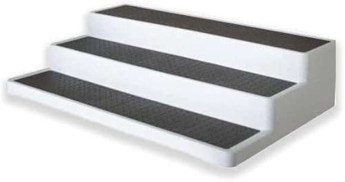 AAMEN 3 Tier Shelf Organiser- 3-tier Spice Rack Modern Design Waterproof And Non Skid Shelf- Spice Rack Organizer For Cabinet 3-tier- Kitchen Cabinet Organizer White/grey