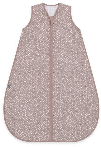 emma & noah Baby Schlafsack 0.5 TOG, Musselin Schlafsack für den Sommer, 100% Bio-Baumwolle, OEKO-TEX Zertifiziert, Atmungsaktiv und Leicht, Strampelsack für Neugeborene (Blume Berry, 70 cm)