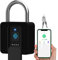 Eseesmart Fingerprint Padlock With Key, Bluetooth APP, Waterproof Outdoor Lock, Protective Shell for Warehouse Gate Yard (P10)