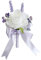 Whakano Elegante Künstliche Blume Rosen Boutonniere Hochzeit Weiß Lila,Schleifenband Ansteckblume Dekor,Prom Corsage,Hochzeitsanstecker für Braut Brautjungfer Gäste Herren Damen Party