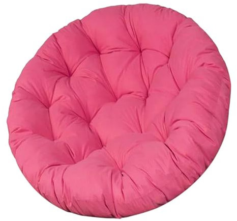 LOVIVER 60x60cm Sitzkissen Kissen, Schaukel-Hängesesselkissen, Eierstuhlkissen, Terrassensitzkissen, Schaukelstuhlpolster für Hängesessel, Rundes Gartenstuhlkissen, Sitzkissen Outdoor/Indoor, Rosenrot