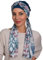 Deresina Headwear Sunrise Kappe mit angenähtem Schal (Ash Denim)