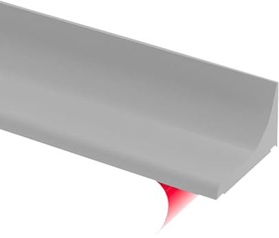 Joint pour Douche 260cm Seuils de Douche Barriere de Douche Anti Débordement Seuil de Douche Barrage D'eau Autocollante Joint Douche pour Baignoire Coins Évier (Gris, 2.6M)