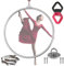 Quixnova Lyra Aerial Hoop, Edelstahl Hoop Zirkus Hoop für Tanzstudio, Aerial Fitness, 85/90cm Single Point Aerial Equipment Yoga Hoop mit Zubehör,3.2cm-85cm