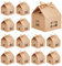 PH PandaHall Geschenkbox Weihnachten, 12 Sets Christmas Party Geschenkbox Adventskalender Häuschen Geschenkverpackung Karton Leckereien Boxen Für Weihnachten Geburtstag Hochzeit Party 12.5x12.5x13.5cm