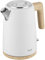 Botti Pedro elektrischer Wasserkocher 1,7L weiß | 2200W Leistung | Gebürsteter Edelstahl | Flaches Heizelement | Automatische Abschaltung | Strix-Steuerung | Ästhetisches Design
