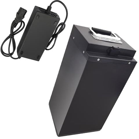 JHKJ Ebike-Akku 48 V 50 Ah 60 Ah Lithium-Akku 72 V 50 Ah 66,2 Ah 60 Ah Elektroroller-Akku 60 V 60 Ah 40 Ah 51 Ah 55 Ah 58 Ah 62 Ah mit Ladegerät für 2100 W – 4000 W Motoren,72v62ah 340mm