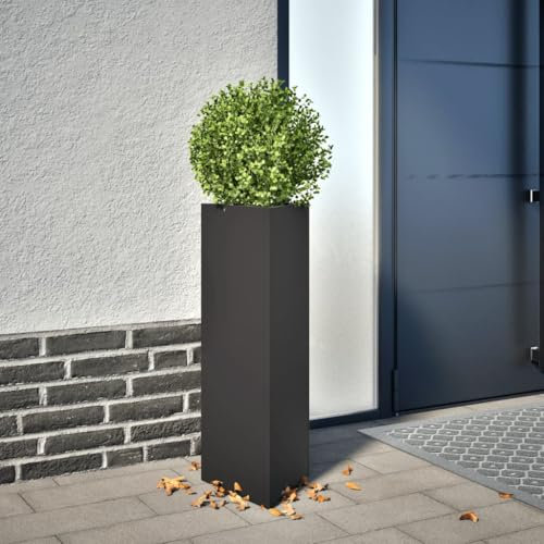 Xichuzi Jardinera Triangular Acero Negro 30x26x75 cm, Huerto Urbano Terraza, Jardineras Exterior, Jardineria Maceteros, Mesa De Cultivo, Huerto En Casa - 851143