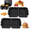 2 Pièces Moule Gaufre Air Fryer pour Ninja AF400EU, AF451EU et SL400EU, Moule Silicone Patisserie Accessoires Air Fryer, Moule Gateau Silicone Air Fryer, 3 cm Profondeur Grande Capacité Réutilisable