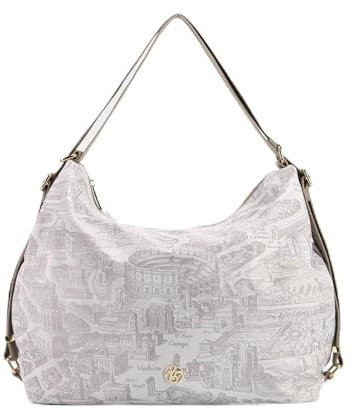 Ynot? Hobo Gum Small Tasche Fantasie Stadt, milk, Einheitsgröße