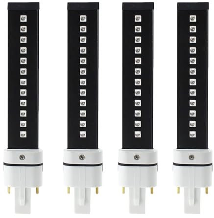 UV Lamp, UV Light, Replacement 9W UV LED Lamp Tube Bulb Nail Art Dryer Phototherapy Gel Curing Light Machine Source 365+405nm Easy to Operate(12LED 4pcs_1)