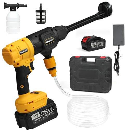 Cordless Pressure Washer for Makita 18V Battery, 1200 PSI Brushless Portable Power Washer Kit with Rechargeable 4.0Ah Battery & 6-in-1 Nozzle, High-Pressure Power Cleaner for Car/Fence/Floor/Patio