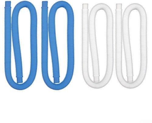 Tuyau de pompe de filtre de piscine robuste de 3,2 cm, tube de rechange en polyéthylène avec structure en spirale pour piscine hors sol (bleu)