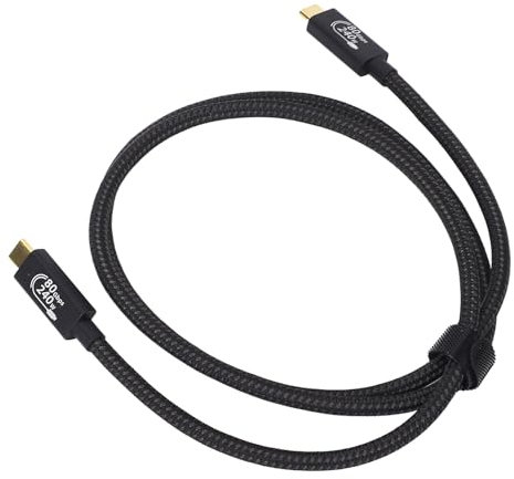 Cuifati 80gbit / S USB C -Kabel USB 4 Kabel 240W Lade 16K Videounterstützung Kompatibel mit 4 USB C -Geräten mit Nylon -Brügen für SSD -Docking EGPU