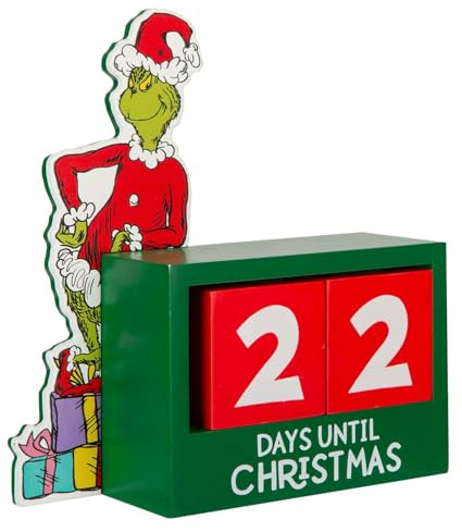 VFM e-Store - Grinch Christmas Decoration Festive Gift Ornament Dr Seuss Xmas Theme Fun Design - 20cm X 18cm Green X 1