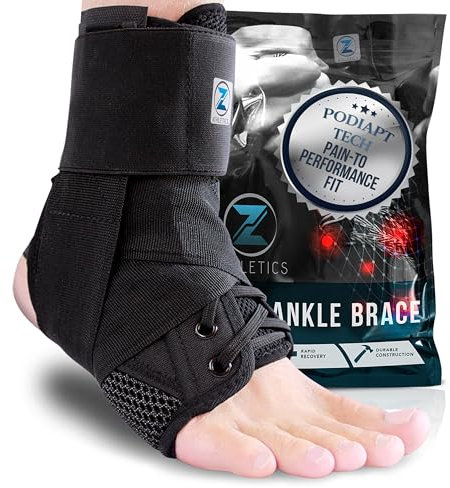 Zenith Chevillère à lacets réglable pour course à pied, basket-ball, récupération blessure, entorse