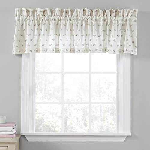 Laura Ashley Harper Collection Stilvoller Volant-Vorhang in Premium-Hotelqualität, schicke, dekorative Fensterdekoration für Zuhause, 218,4 x 38,1 cm, Salbeigrün