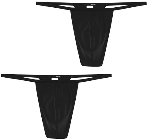 HOM Men's Plume G Microfibre Ultrafine String - Black, Medium