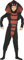 FIESTAS GUIRCA | Cobra Ninja Kostüm für Kinder (7-9 Jahre) - Kapuze, Maske und Overall - Ninja- und Tierkostüme für Halloween, Karneval und Kostümpartys - Ideal für Kinder - Schwarz und Rot