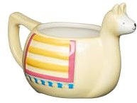 KitchenCraft Painted Ceramic Novelty Llama Mug, 400 ml (14 fl oz) - Cream