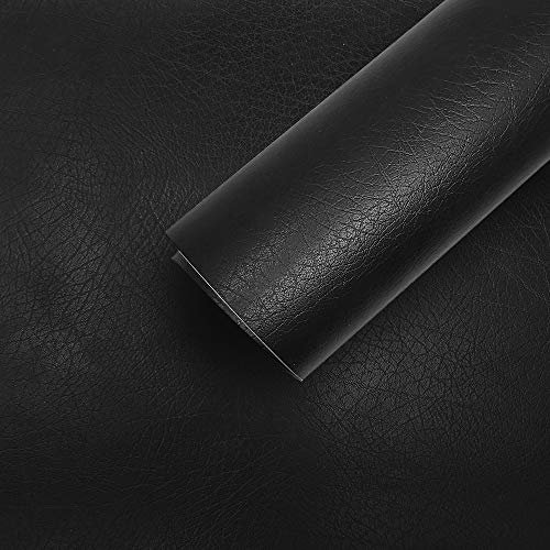 Quattroerre Feuille de Film adhésif en Cuir Noir pour Emballage 35 x 50 cm