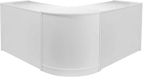 MonsterShop Zodiac A1200 CM60 Ladeneinrichtung Rezeption Ladentheke Ladentresen Verkaufstisch Verkaufstheke Kassentisch Empfangstresen Empfangsheke Tresen Theke in Brilliant-Weiß