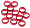 P Prettyia 12er Set Aluminium Ringe Schaftringe O-Ringe Schutzringe für Darts - Rot