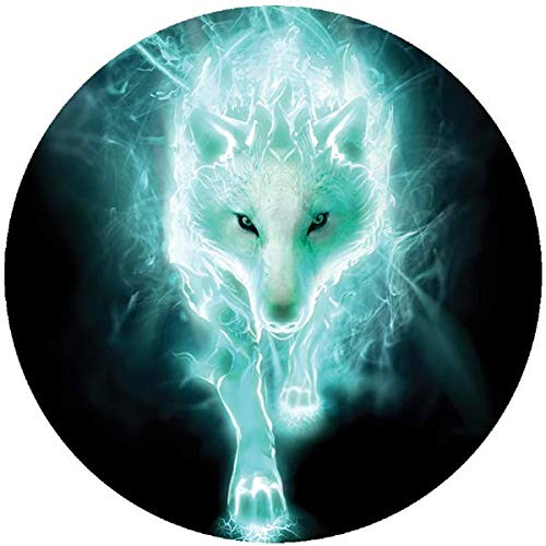 Reflektierende Aufkleber für Helm Wolf Neon