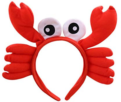 NUOBESTY Krabben Haarreif Kinder Tier Kostüm Zubehör Hummer Haarband Plüsch Stirnband Kopfbedeckung für Halloween Weihnachten Verkleidung
