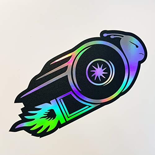 folien-zentrum Turbo-Schnecke 16x7cm Auto Aufkleber Oilslick schwarz Autosticker Farbwechsel Rainbow Flip Flop Hologramm Metallic Effekt JDM Tuning Sticker Decal Fun (1)