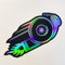 folien-zentrum Turbo-Schnecke 16x7cm Auto Aufkleber Oilslick schwarz Autosticker Farbwechsel Rainbow Flip Flop Hologramm Metallic Effekt JDM Tuning Sticker Decal Fun (1)