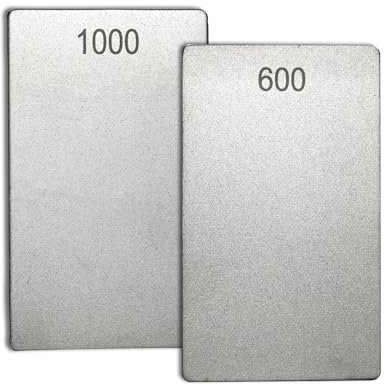 James Barry Woodcarver’s Diamond Sharpening Stone – 600/1000 Grit Dual-Sided Credit Card Stone, 3 x 2, 1.6mm Thick – Precision Honing for Carving Tools, Blades, Router Bits – ECCSFF
