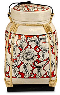 Kinaree Panier à riz en bambou – Boîte de conservation – 50 cm – Boîte de conservation pour cuisine, chambre d'enfant ou même salle de bain