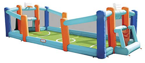 Little Tikes Huge Inflatable Backyard Soccer & Basketball Court for Multiple Kids, Blower with GFCI Plug