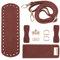 PandaHall DIY PU Ledertasche Strickset, Ledertasche Unten/Schultergurt/Tasche Twist Lock/Klappenabdeckung/Taschenschnallen, CoconutBrown (7 Arten von Zubehör)