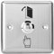 Yctze Pulsador de Puerta en Acero Inoxidable Plateado, Botón Pulsador, ON-OFF, IP69k, 12 o 24 VDC, NC