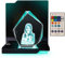 LOOXIS Personalisiertes 3D Laser-Foto vom eigenen Bild in Viamant-Glas gelasert – 100 x 130 x 59 mm, Hologramm– Geschenkidee Männer, Frauen, Valentinstag, Hochzeitstag – Eisberg M, inkl. Leuchtsockel