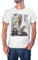 KMF T-SHIRT - Camiseta Hombre Einstein Tattoo Urban (Blanco, 2XL)
