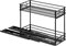 RESOYE Étagère à épices à 2 étages - Organiseur à épices pliable pour placard, comptoir coulissant, porte-bouteille pour cuisine et salle de bain Noir 26.4 x 11.2 x 22.5 cm/10.4 x 4.4 x 8.85 inch