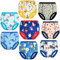 FLYISH DIRECT Potty Training Pants, Toilet Training Pants, 8 Packs of Boys Training Pants, Organic Cotton Training Underwear, 4 Years, Blue