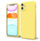 oakxco for iPhone 11 Phone Case Liquid Silicone,Cute Thin Slim Soft Rubber TPU Plain Smooth Gel Cover for Women Girl Aesthetic Design, Matte Solid Protective & Shockproof Bumper Grip, Yellow