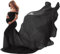 shownicer Robe de Grossesse Photographie Robe Femme Enceinte Shooting Photo Vêtement Maternité A Noir Taille Unique