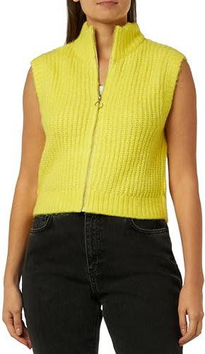 Q/S by s.Oliver Damen Pullunder mit Reißverschluss Yellow, M