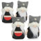 com-four® 4X Premium Weihnachts-Wichtelpaar Gr.S für die Weihnachtsdeko - Nordpol-Figuren als winterliche Dekoartikel - Niedlicher Zwerg mit Doppelzippfelmütze (grau 13cm)