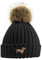 The House Of Dog: Dackel Wurst Hund Besitzer Geschenk Kunstpelz Pom Pom Grobstrick Super Weich Unisex Bestickte Beanie Mütze Schwarz, Schwarz , Einheitsgröße