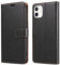Bxithnr® Handyhülle für iPhone 12/12 Pro Hülle mit [RFID Schutz] Premium PU Leder Klapphülle Brieftasche Kartenfach Ständer Magnet Etui Handytasche Case Schutzhülle für iPhone 12/12 Pro, Schwarz
