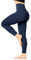 Bellivalini Damen Lange Leggings High Waist Slim aus Viskose für Sport Yoga Gym BLV50-292 (Marineblau, S)