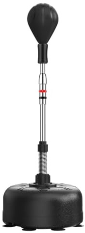Cobra Reflex Bag, Freistehender Boxsack Box-Speedball-Trainingsgerät Boxsandsäcke Für Kinder Und Erwachsene Höhenverstellbar Von 120–160 cm (Color : Schwarz, S : 48 * 120-160cm)
